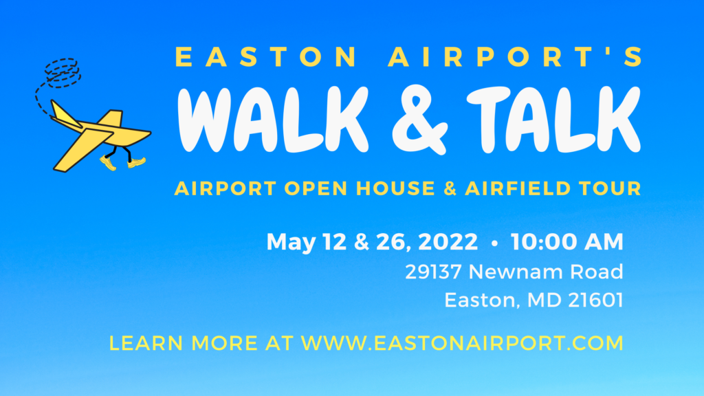Easton Airport Walk & Talk Tours Return May 12 & 26