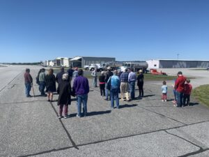 2021 Walk & Talk participants learned about the environmental and safety practices at Easton Airport